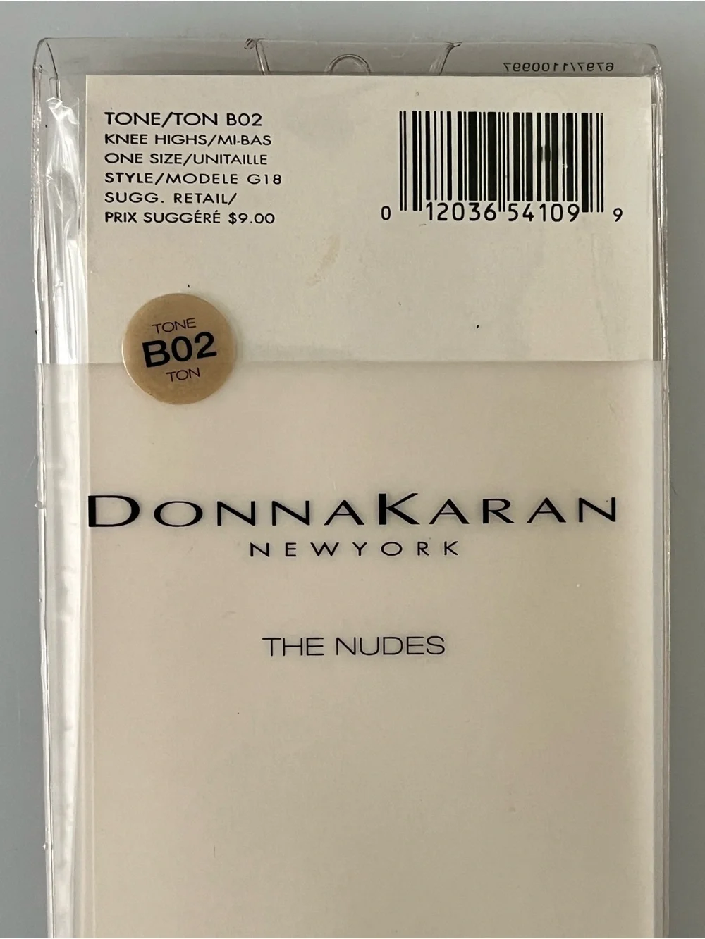 Vintage 90s Donna Karan The Nudes Knee High Hosiery One Size